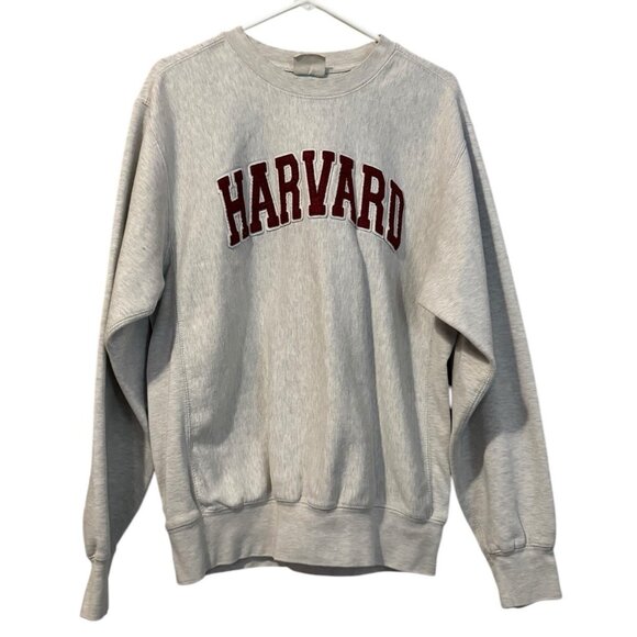 MV Sport Reverse Weave Harvard Crew Neck Sweatshirt Embroidered 90s Y2K S READ - Picture 1 of 11